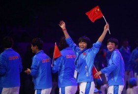 Chinese contingent celebrates- © Matt King/Getty Images